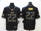 Nike Titans 22 Derrick Henry Black Gold Throwback Vapor Untouchable Limited Jersey,baseball caps,new era cap wholesale,wholesale hats